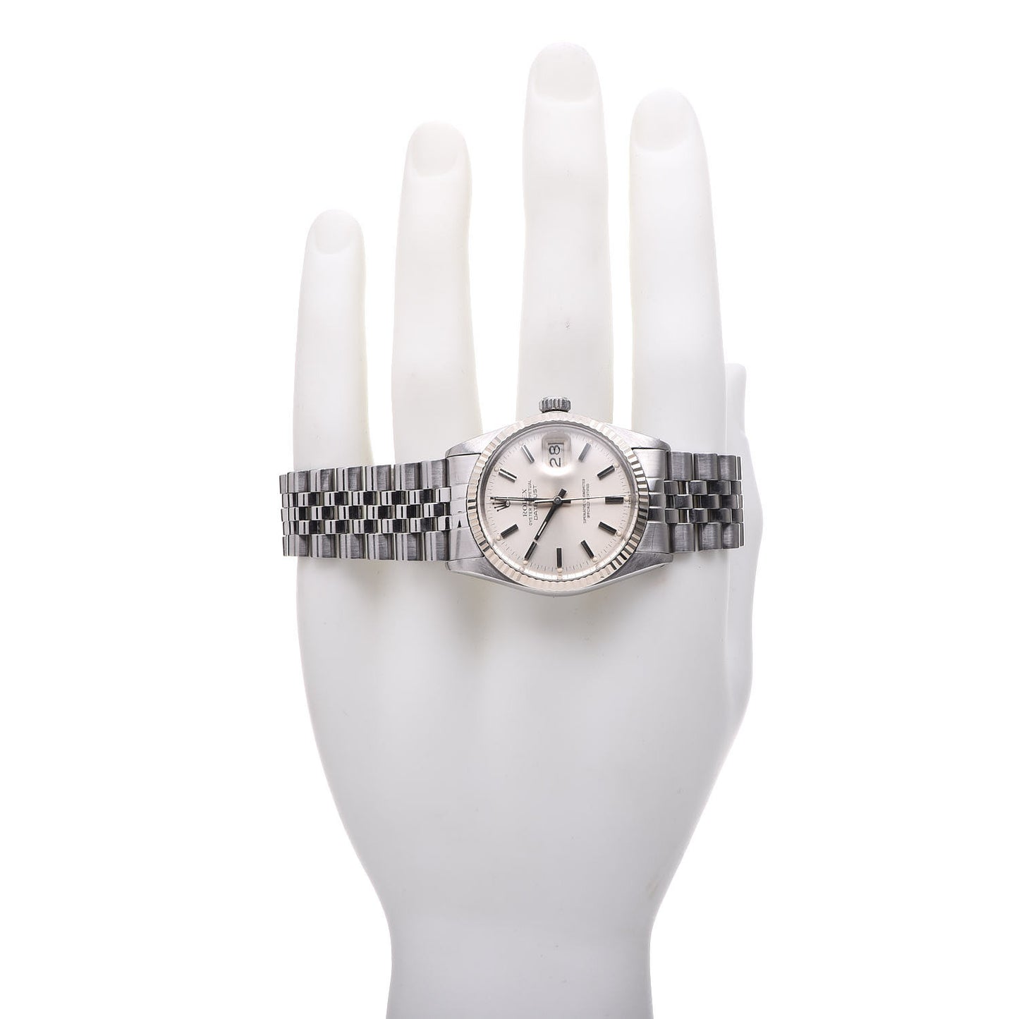 Stainless Steel 18K White Gold 36mm Oyster Perpetual Datejust Watch Silver 16234