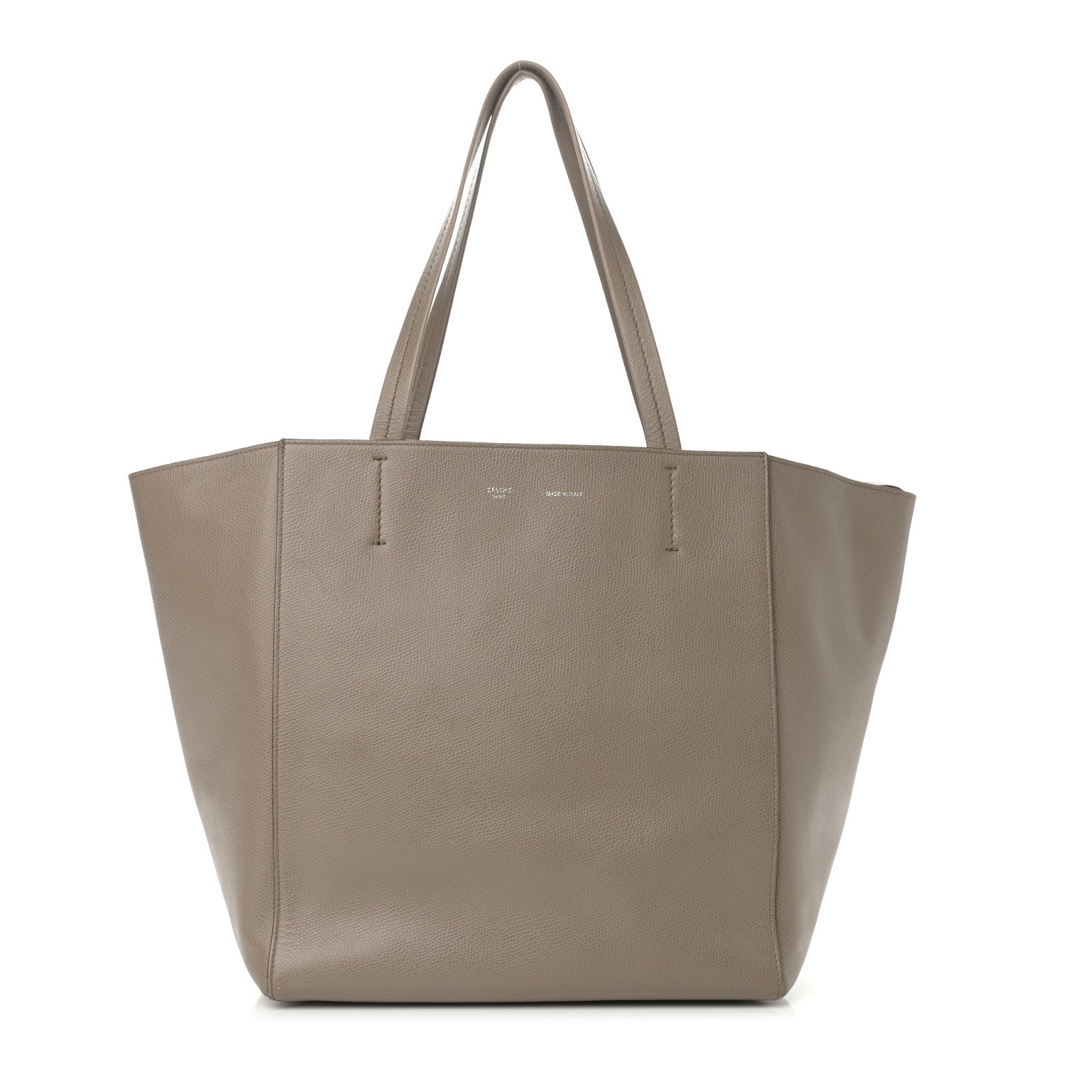Celine Grained Calfskin Small Horizontal Cabas Phantom Taupe 1 of 15