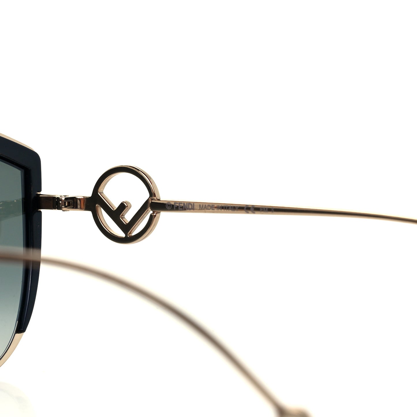 Metal Acetate F is Fendi Cat Eye Sunglasses FF 0290/S Gold