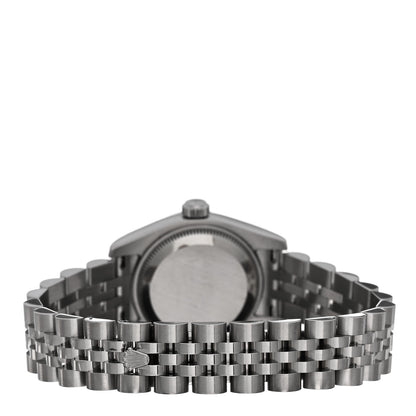 Rolex Stainless Steel 18K White Gold Diamond Mother of Pearl 26mm Oyster Perpetual Datejust Watch 179174 3 of 5