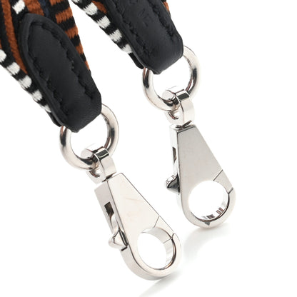 Hermes Toile Swift 25mm Grand Mousquetons Sangle Cavale Shoulder Strap Noisette Black 3 of 9