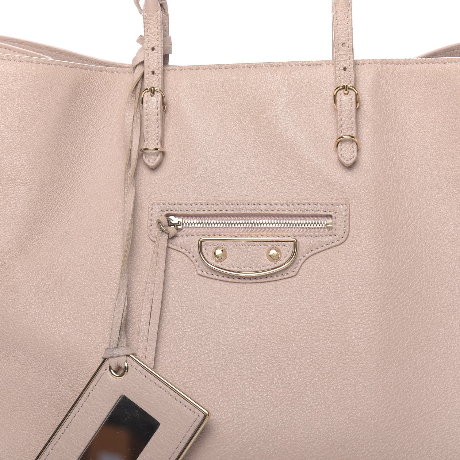 Balenciaga Grained Calfskin Gold Metallic Edge Hardware Papier A4 Tote Rose Poudre 19 of 25