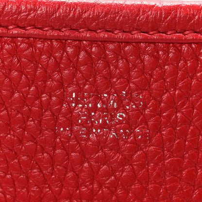 Hermes Taurillon Clemence Evelyne III PM Rouge Casaque 7 of 9