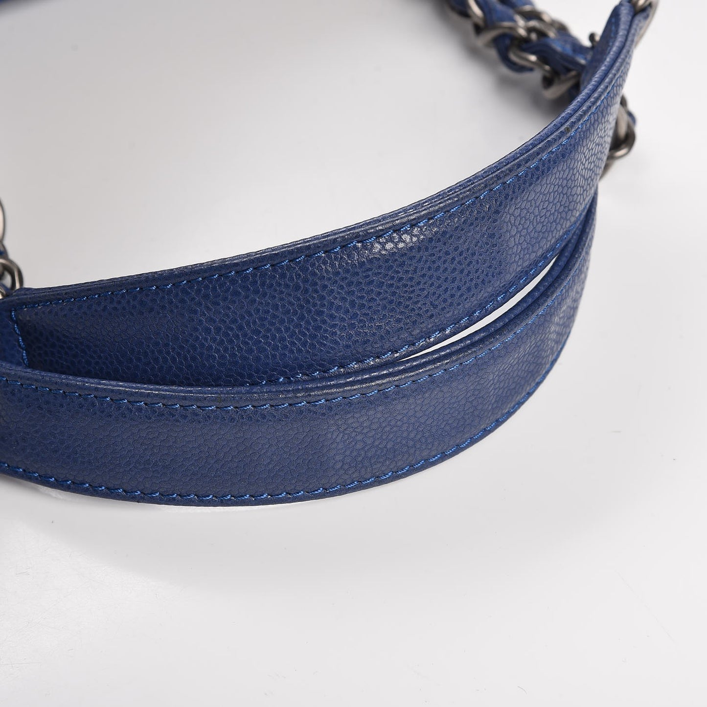 Caviar Quilted Grand Shopping Tote GST Dark Blue