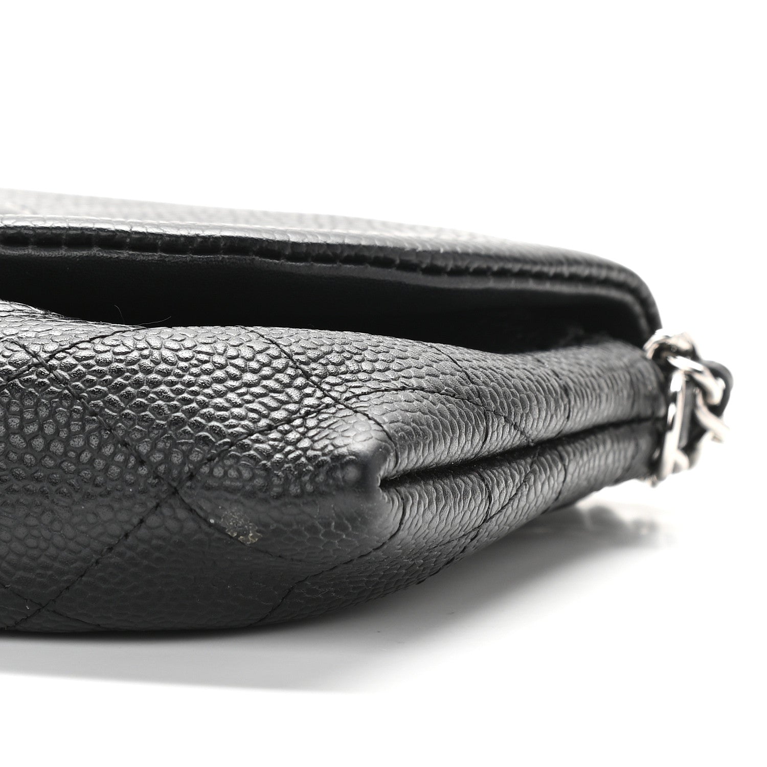 Chanel Caviar Half Moon Wallet On Chain WOC Black 10 of 10