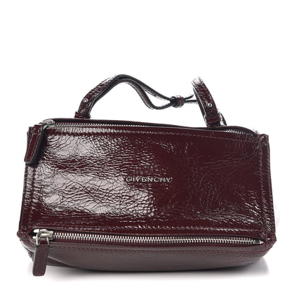 Givenchy Crinkled Patent Deerskin Mini Pandora Aubergine 1 of 9