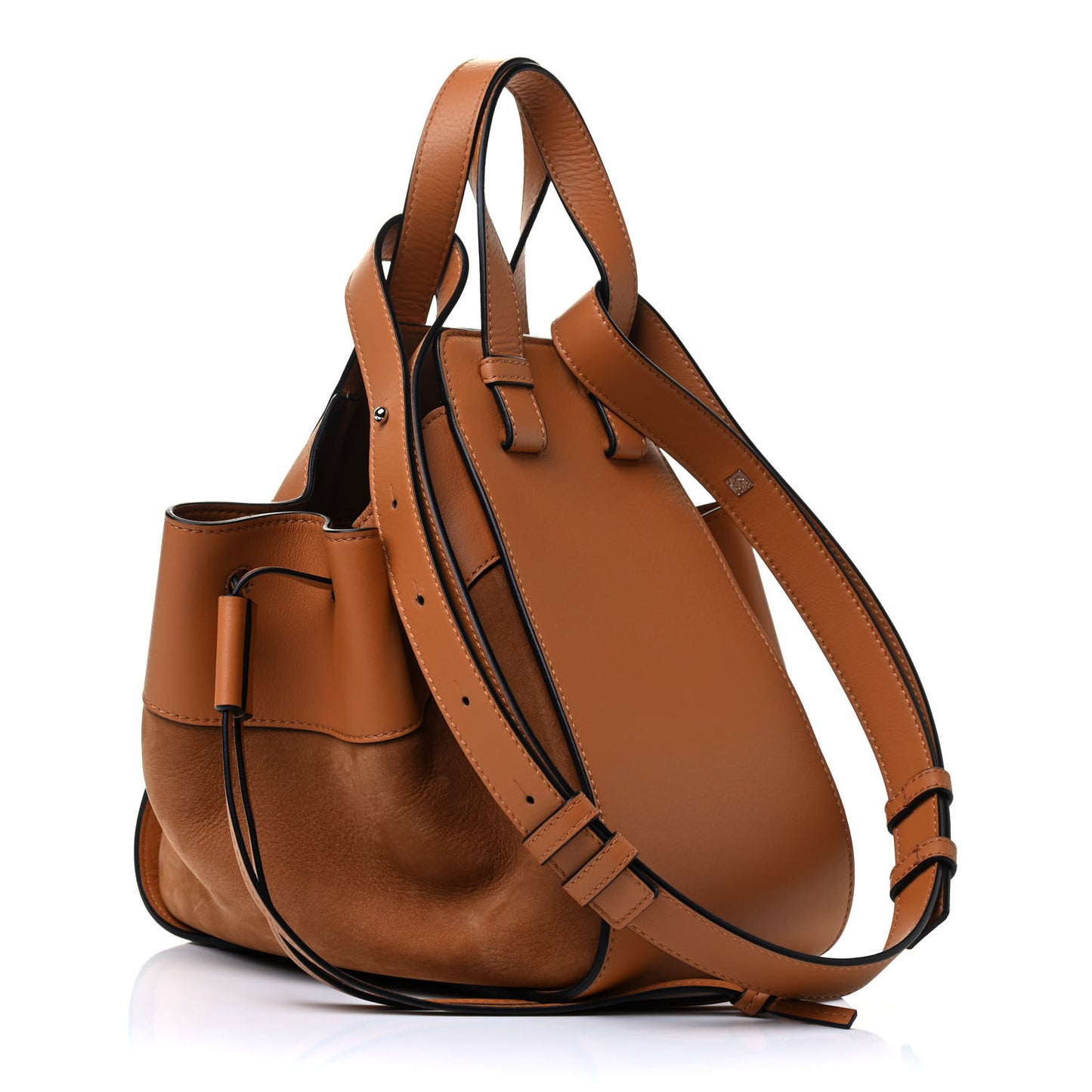 Calfskin Nubuck Small Hammock Shoulder Bag Honey