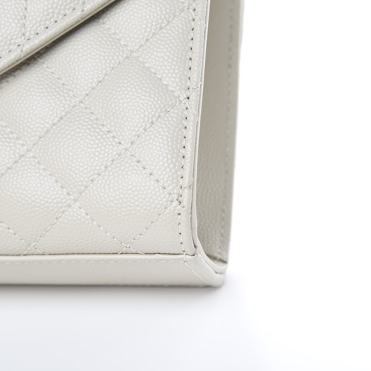 Grain De Poudre Textured Mixed Matelasse Triquilt Small Monogram Satchel Crema Soft