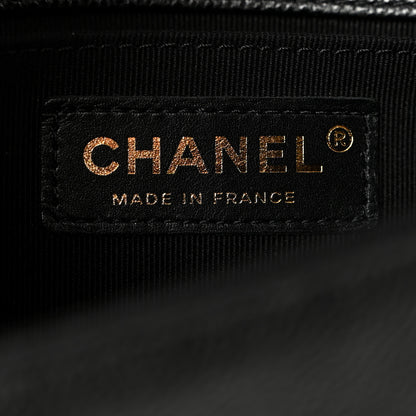 Chanel Caviar Chevron Quilted Medium Boy Flap Black 6 of 10