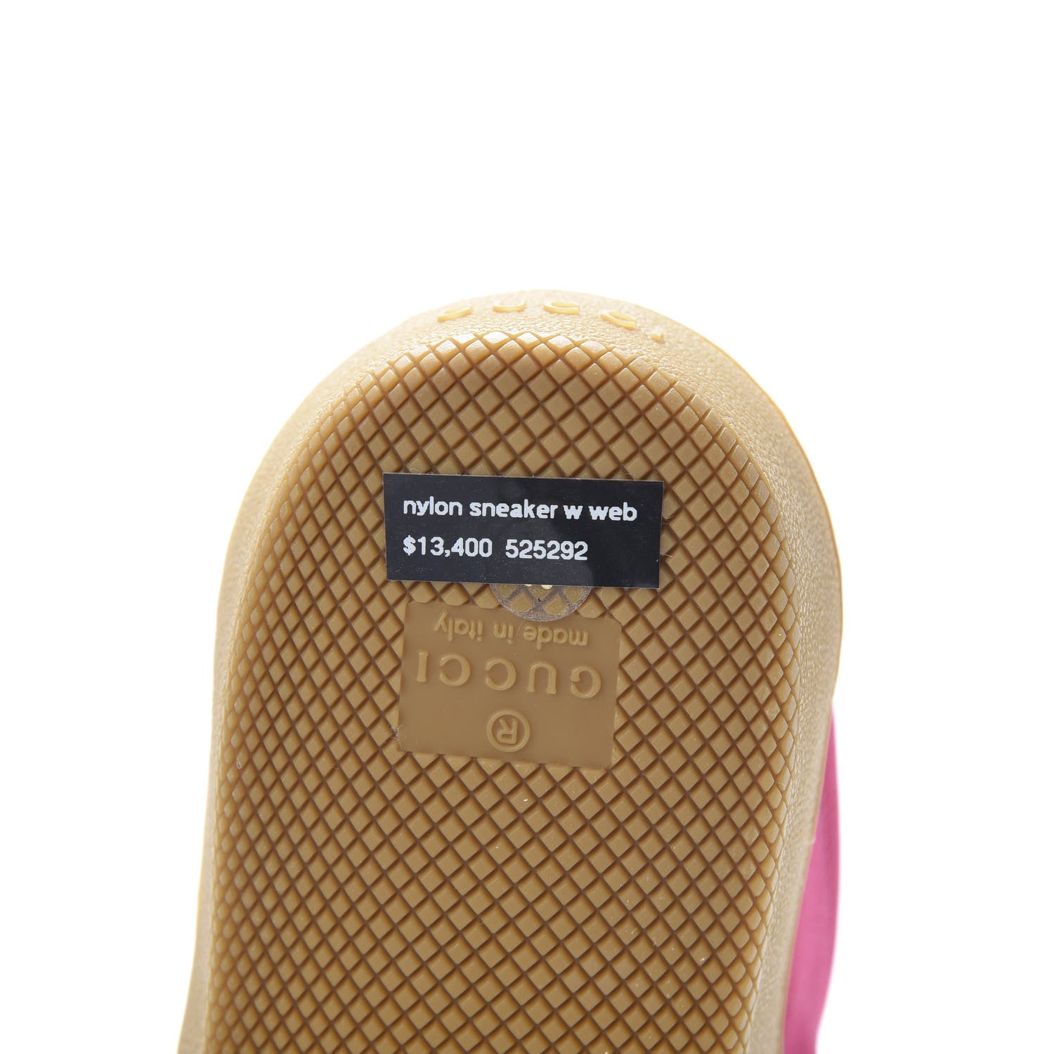 Gucci Nylon Suede Web Womens G74 Sneakers 36 Box Pink Old Rose Bright Splash 9 of 10
