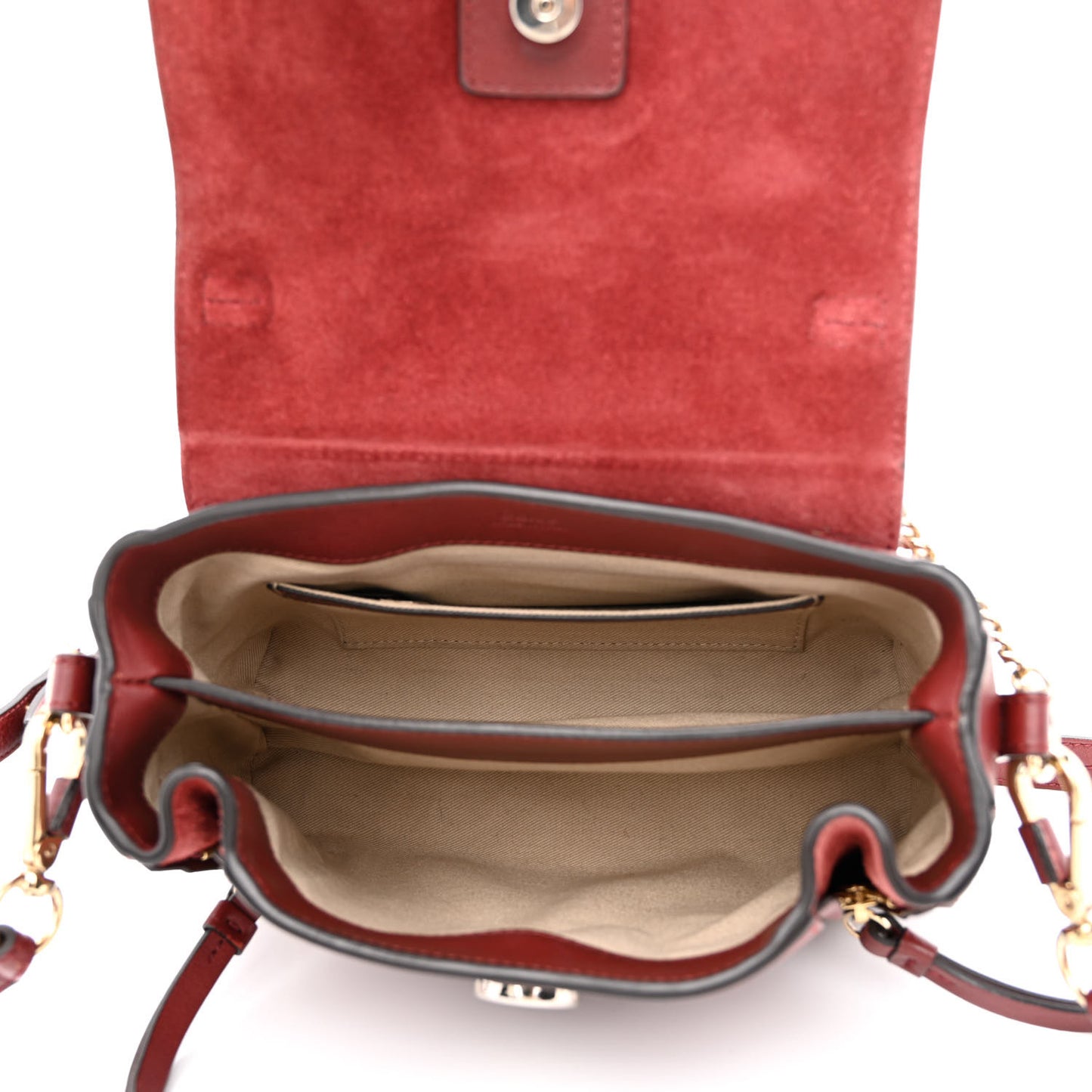 Calfskin Mini Faye Day Shoulder Bag Sienna Red
