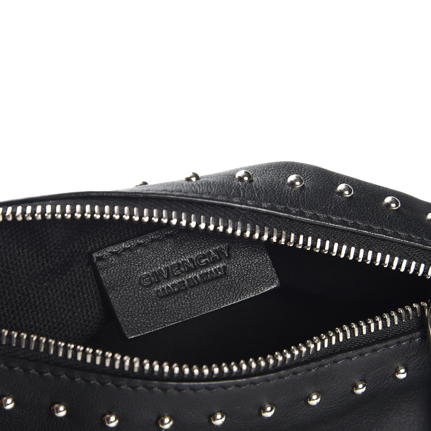 Givenchy Calfskin Studded Pandora Wristlet Black 6 of 7