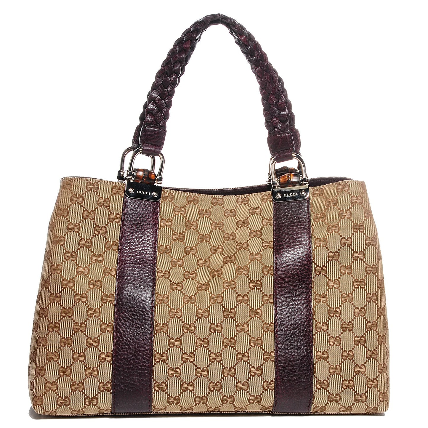 Monogram Medium Bamboo Bar Tote Bordeaux