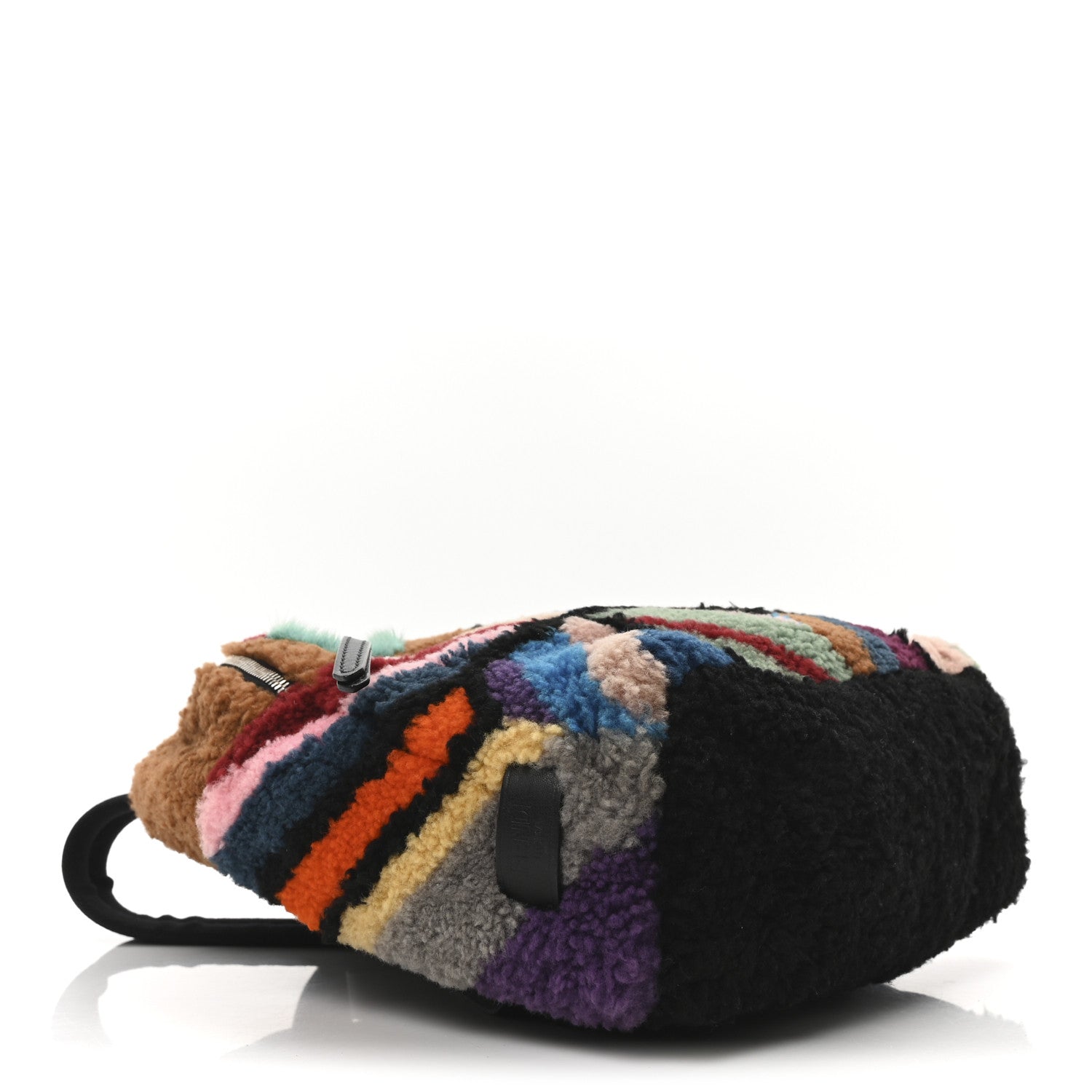 Fendi Shearling Geometric Monster Backpack Multicolor 4 of 10