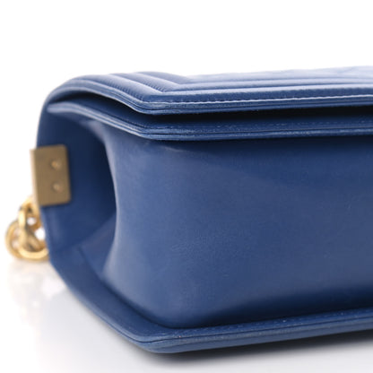 Chanel Lambskin Quilted Medium Boy Flap Blue 8 of 10