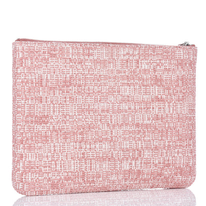 Chanel Canvas Medium Deauville Pouch Pink 3 of 7