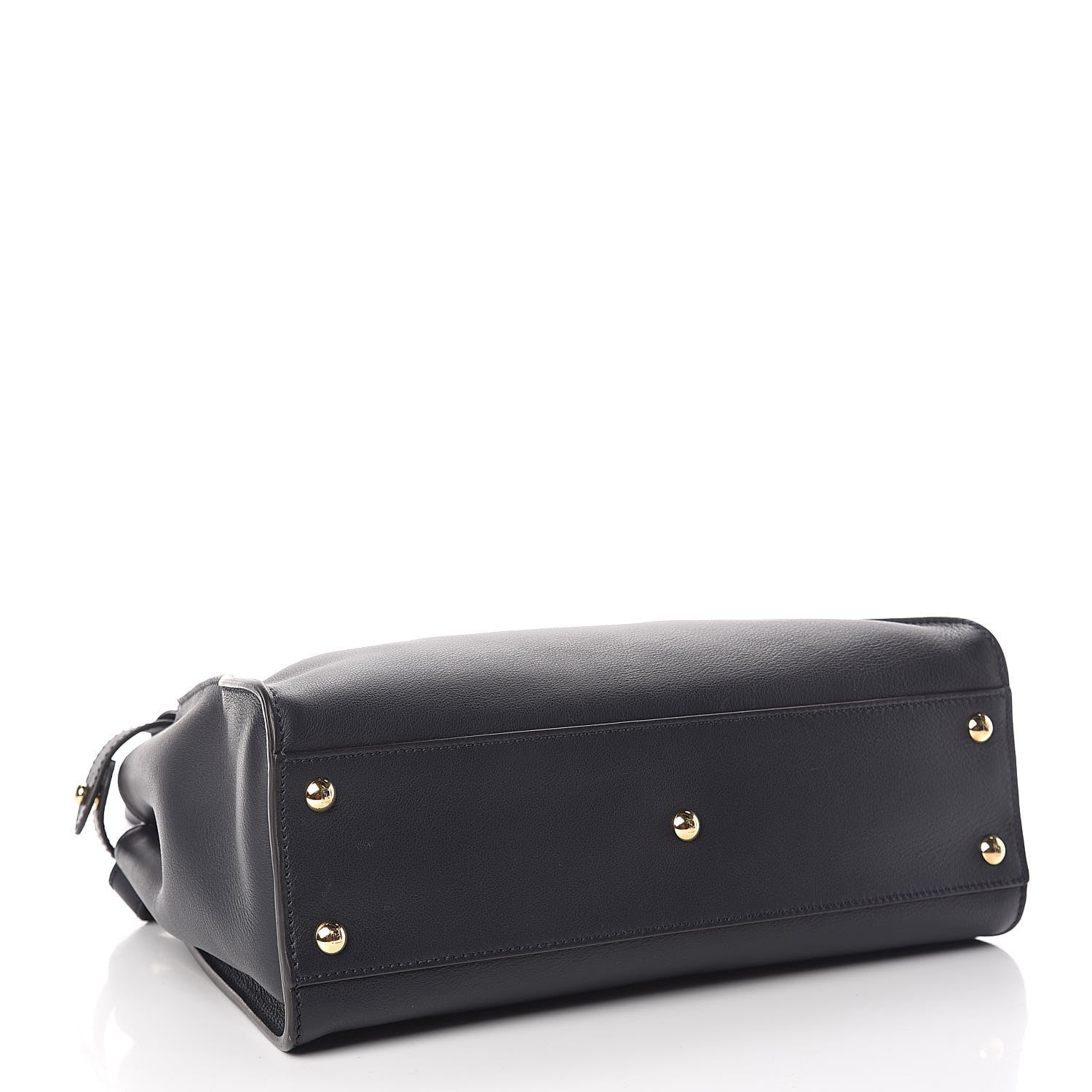 Fendi Calfskin Velvet Fun Fair Medium Peekaboo Iconic Satchel Night Blue Multicolor 6 of 13
