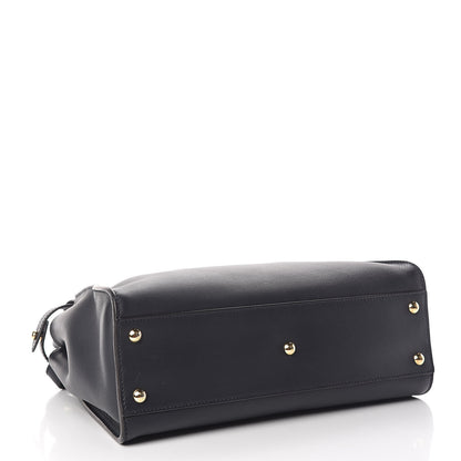 Fendi Calfskin Velvet Fun Fair Medium Peekaboo Iconic Satchel Night Blue Multicolor 6 of 13