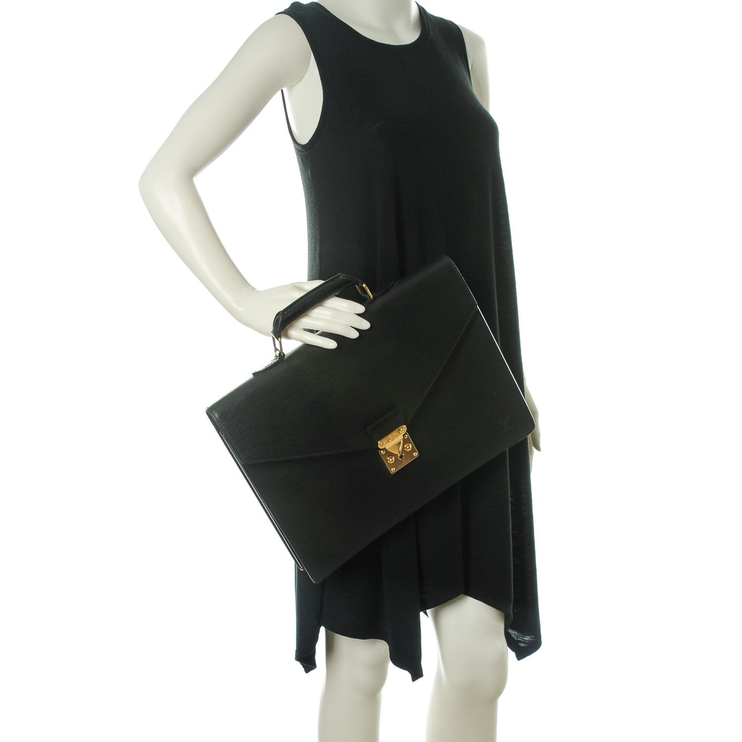 Louis Vuitton Epi Serviette Conseiller Briefcase Black 2 of 7