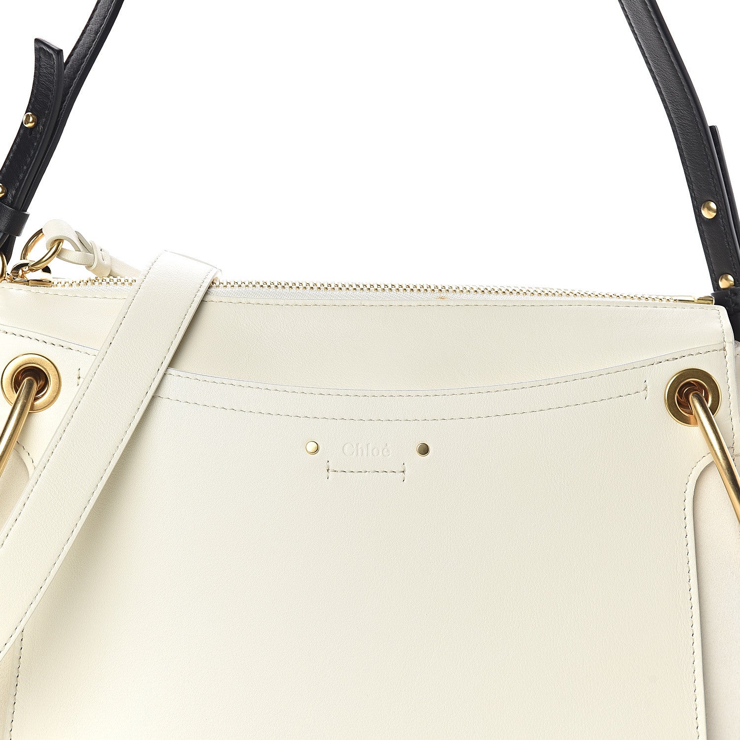 Chloe Calfskin Medium Roy Bag Natural White 6 of 8