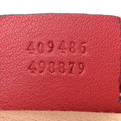 Gucci GG Supreme Monogram Calfskin Medium Padlock Shoulder Bag Beige Hibiscus Red New Rosette 7 of 11