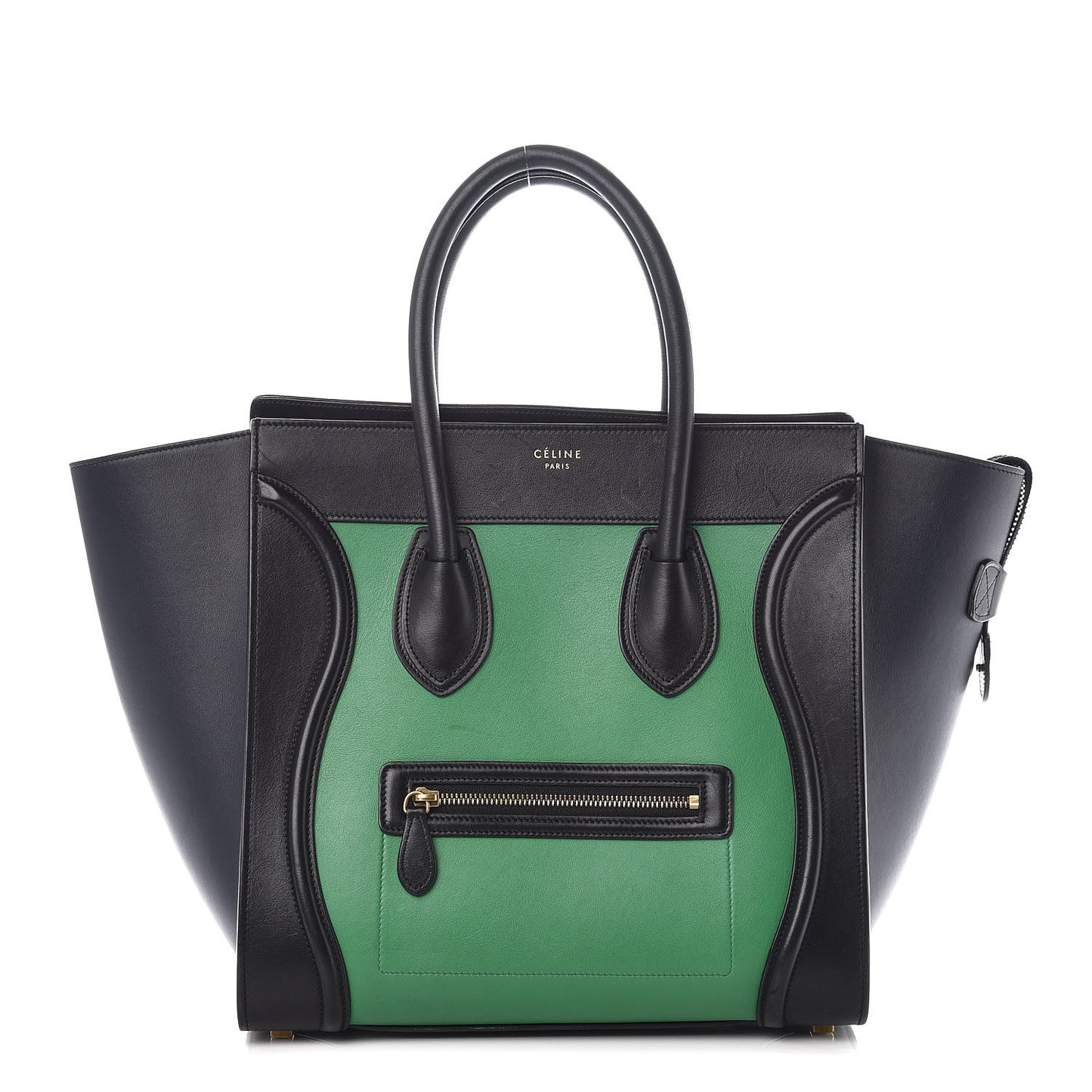 Smooth Calfskin Mini Bi-Color Luggage Grass