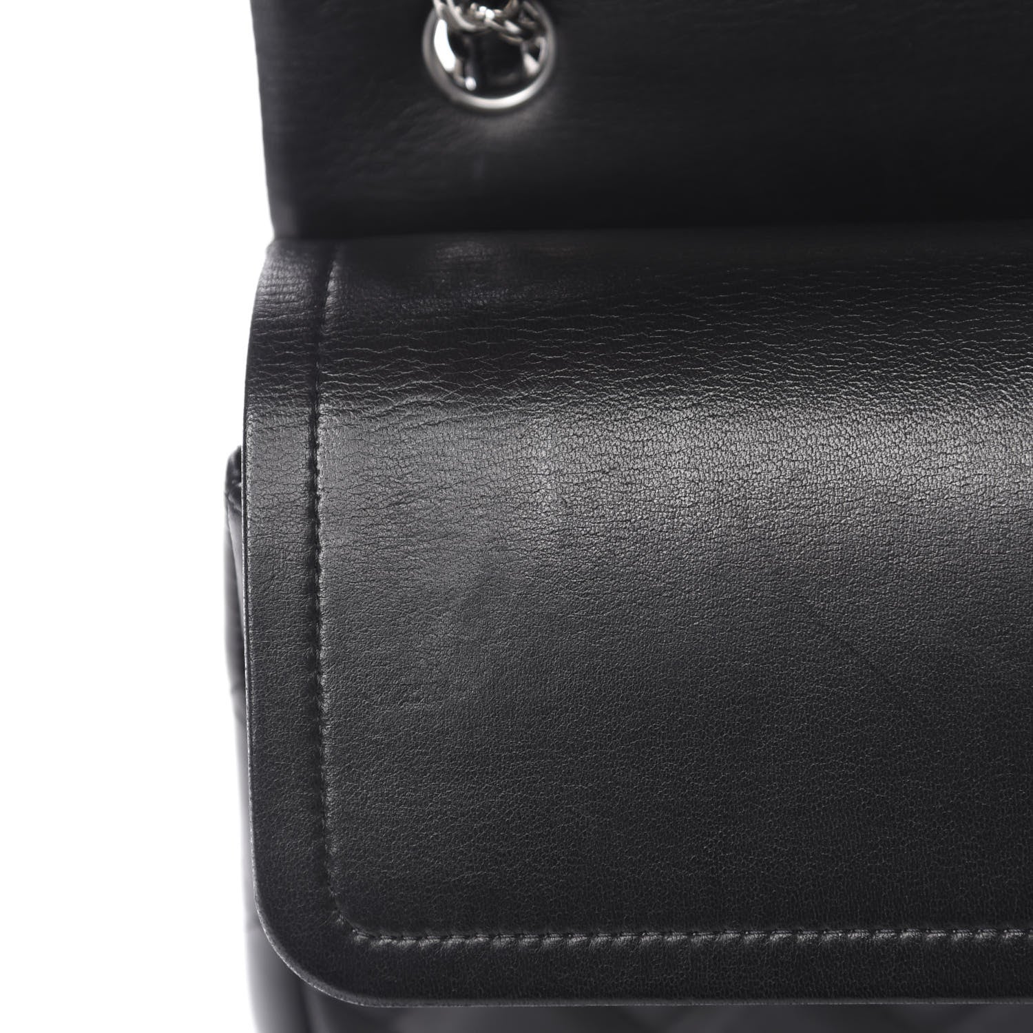 Chanel Lambskin Quilted Jumbo Double Flap Black 10 of 12