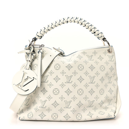 Louis Vuitton Mahina Beaubourg Hobo MM Snow Orage Blue 1 of 10