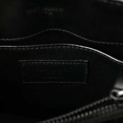Saint Laurent Calfskin Y Quilted Monogram Monochrome Small Loulou Chain Satchel Black 6 of 10
