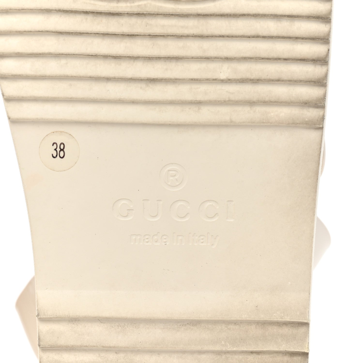 Gucci Rubber Mini Double G Womens Isla Dad Sandals 38 Dusty White 7 of 12