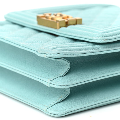 Chanel Caviar Quilted North South Boy Flap Light Blue 10 of 10