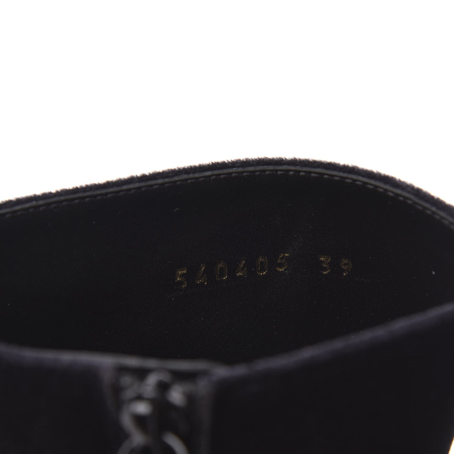 Smooth Velvet Ankle Boots 39 Black