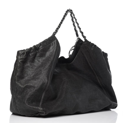 Chanel Distressed Caviar XL Coco Cabas Black 4 of 10