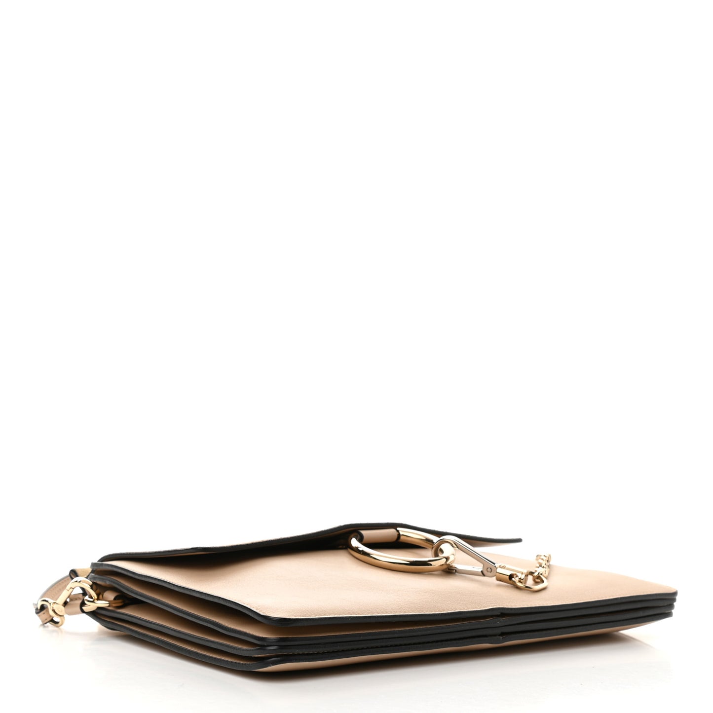 Suede Calfskin Medium Faye Shoulder Bag Pearl Beige