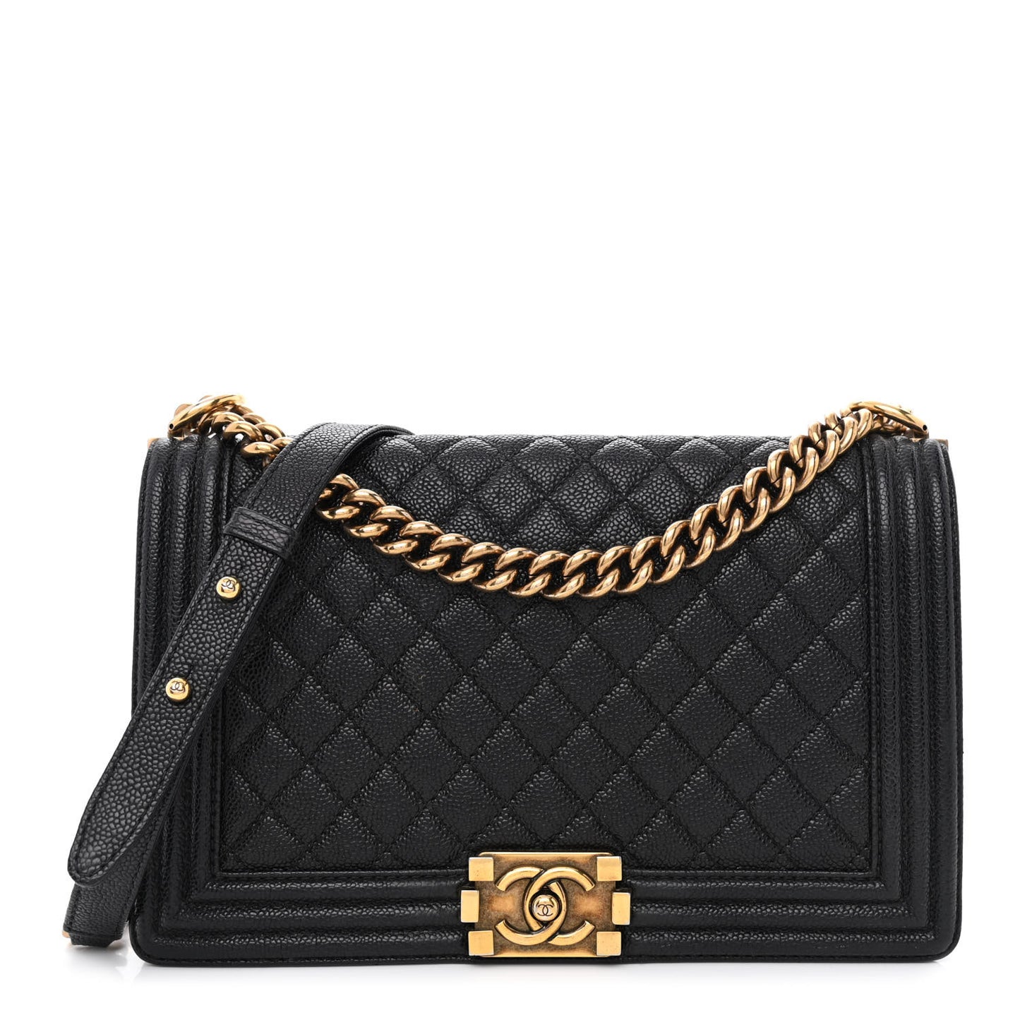 Caviar Quilted New Medium Boy Flap Black