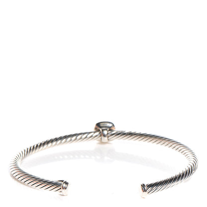 David Yurman Sterling Silver 18k Yellow Gold Citrine 4mm Station Bracelet Medium 3 of 5