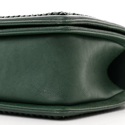 Chanel Calfskin Quilted Medium Boy Top Handle Flap Green 10 of 11
