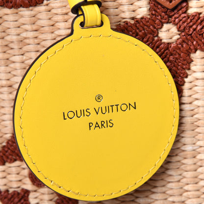 Louis Vuitton Raffia Calfskin Monogram Giant Onthego MM Tan 12 of 13