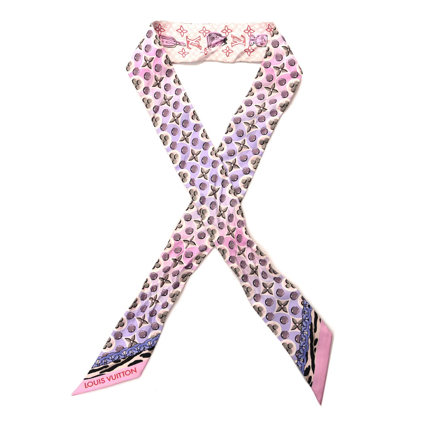 Louis Vuitton Silk Monogram Bubblegram BB Bandeau Blush 1 of 3