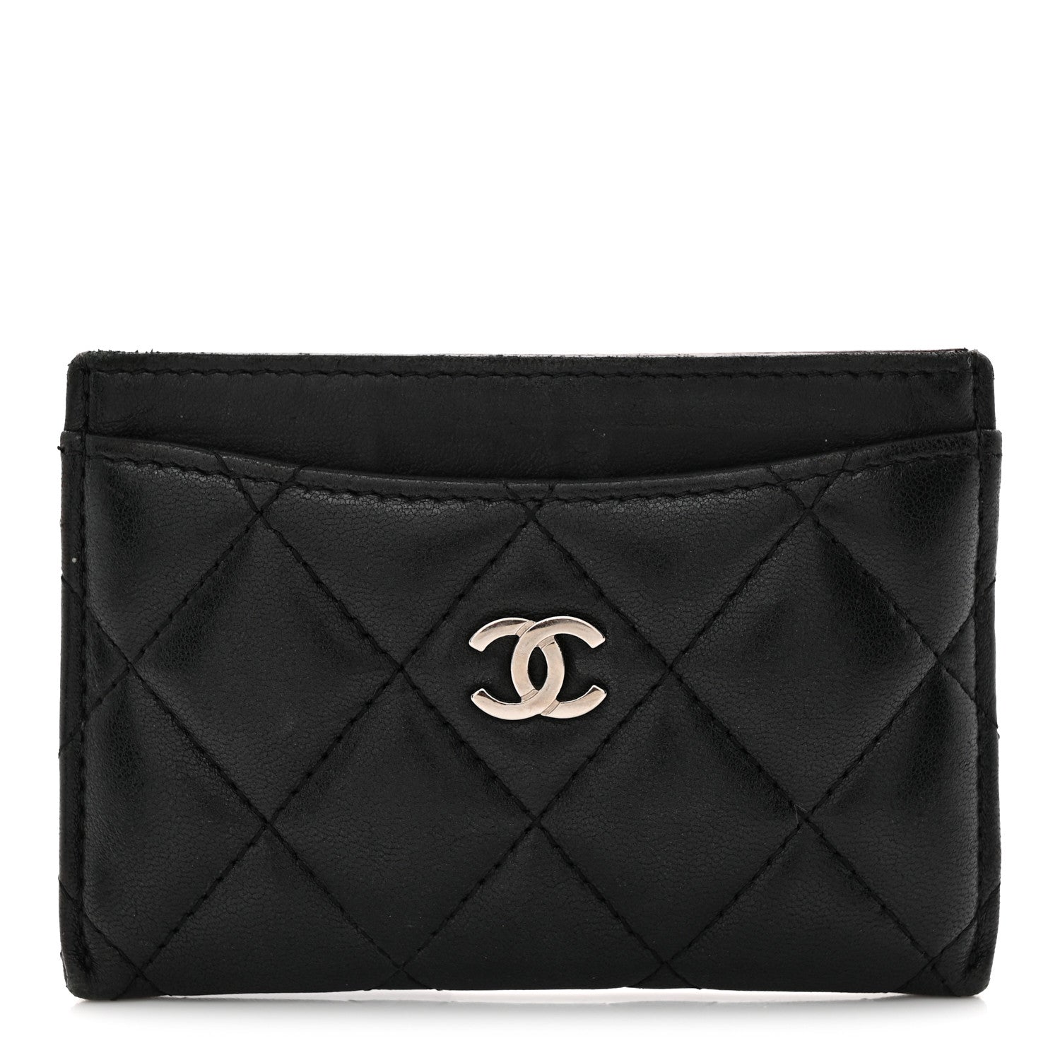Chanel Lambskin Quilted Card Holder Black 1 of 9