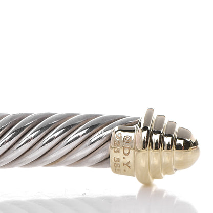 David Yurman Sterling Silver 14K Yellow Gold 5mm Cable Classics Bracelet 4 of 4