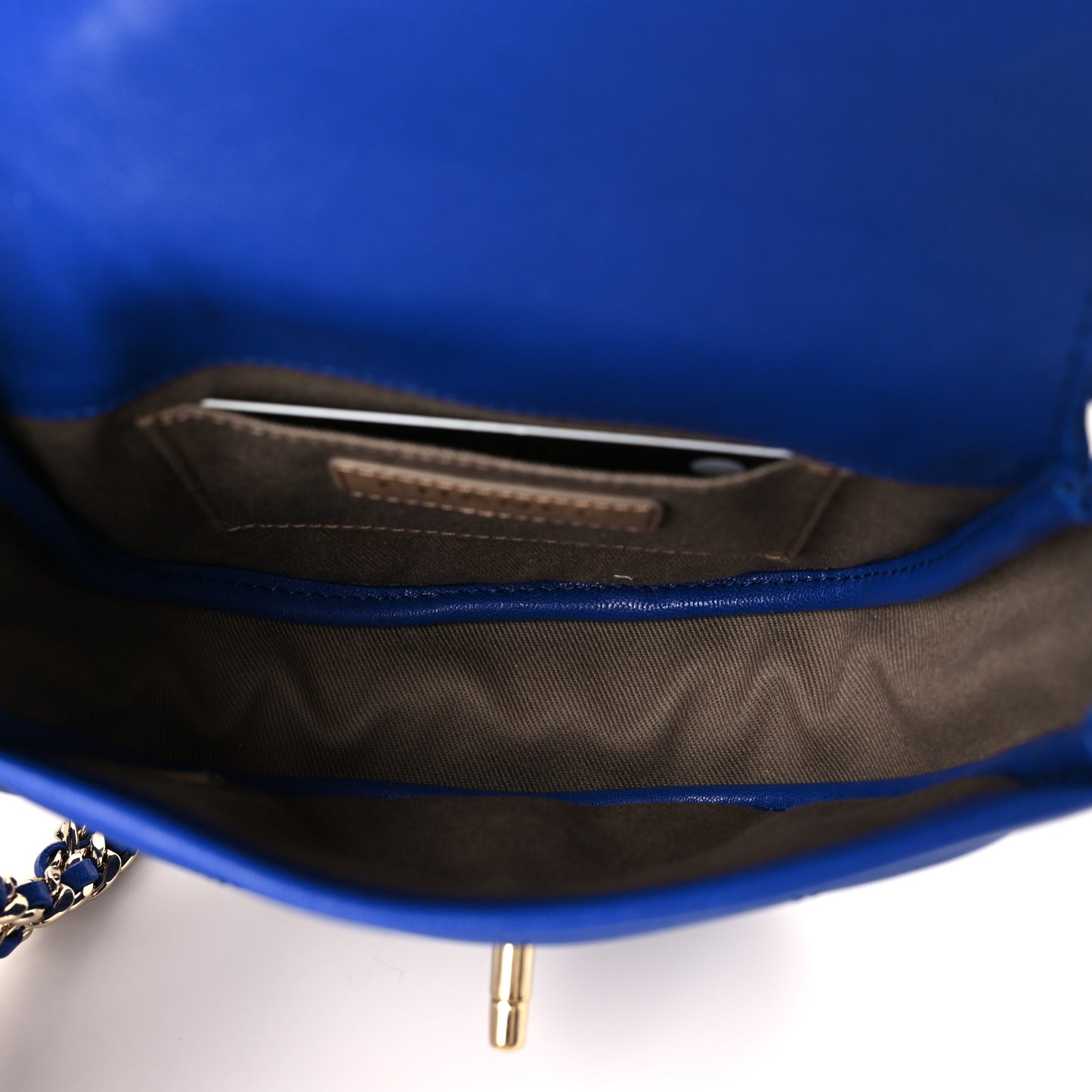 Goatskin Stitched Casual Trip Messenger Flap Royal Blue