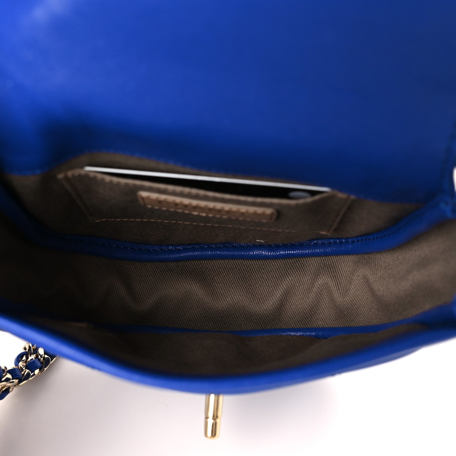 Chanel Goatskin Stitched Casual Trip Messenger Flap Royal Blue 5 of 9