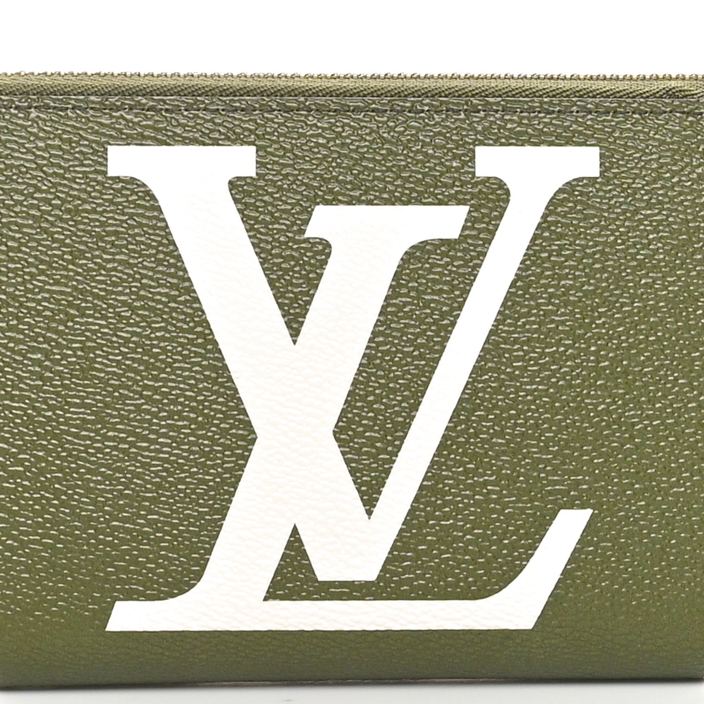 Monogram Giant Zippy Wallet Kaki White