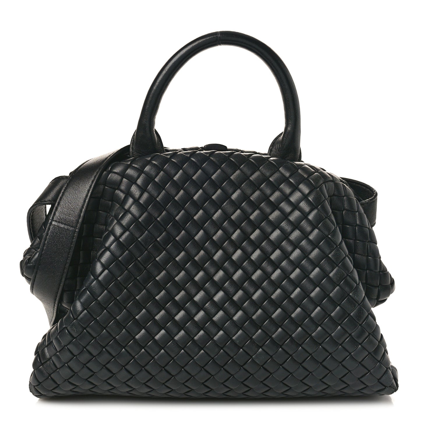 Nappa Intrecciato Small Padded The Handle Black