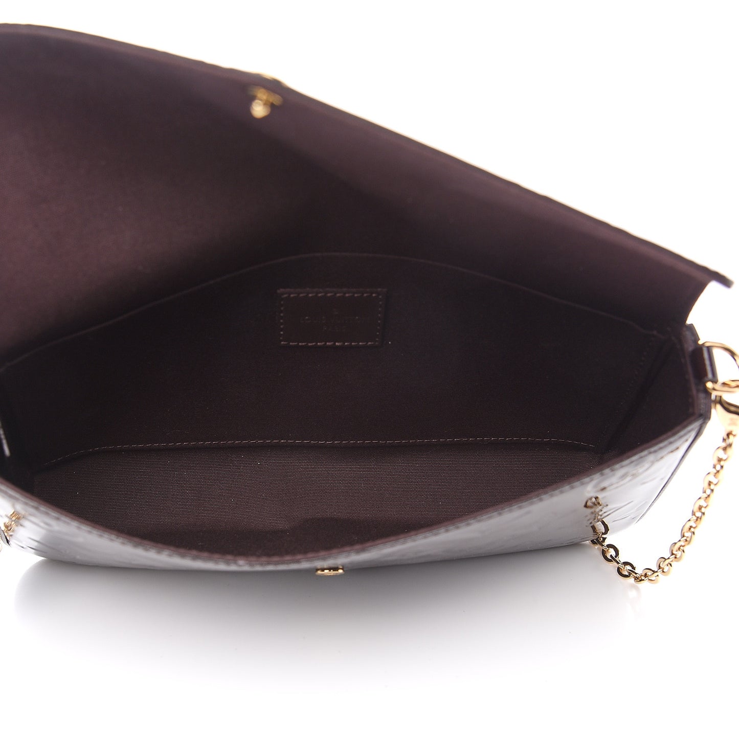 Vernis Pochette Felicie Chain Wallet Amarante