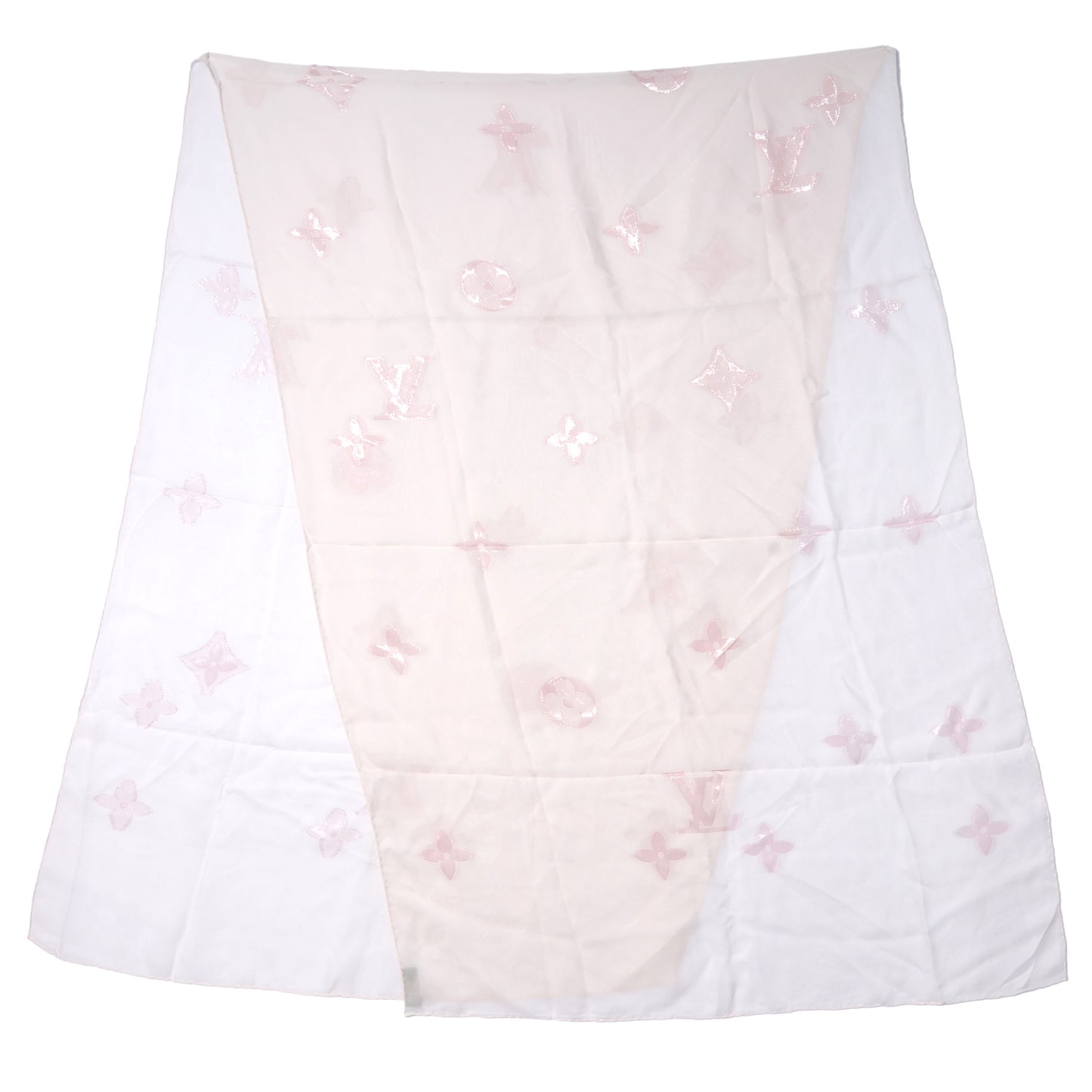 Monogram Silk Glitter Stole