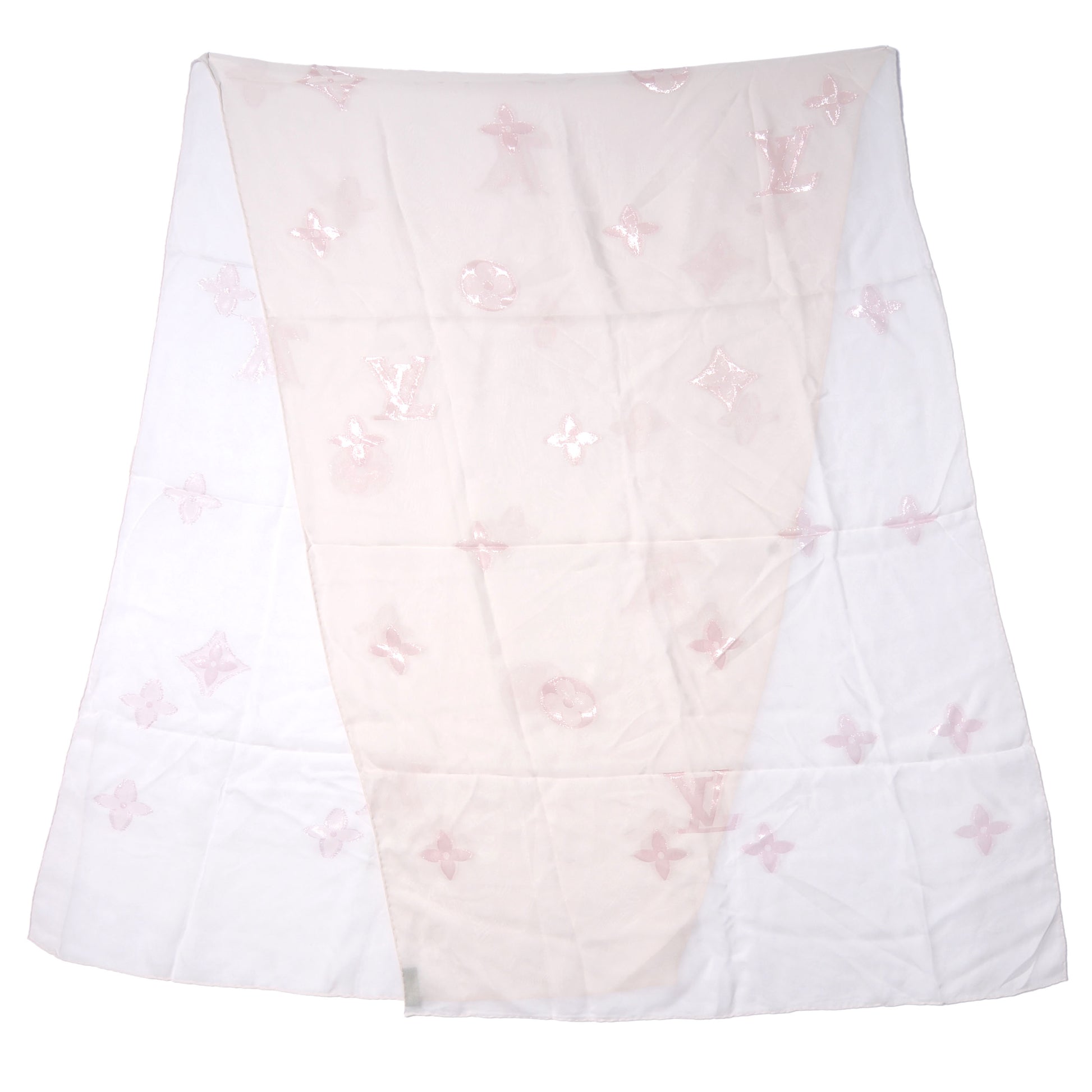 Louis Vuitton Monogram Silk Glitter Stole 1 of 4