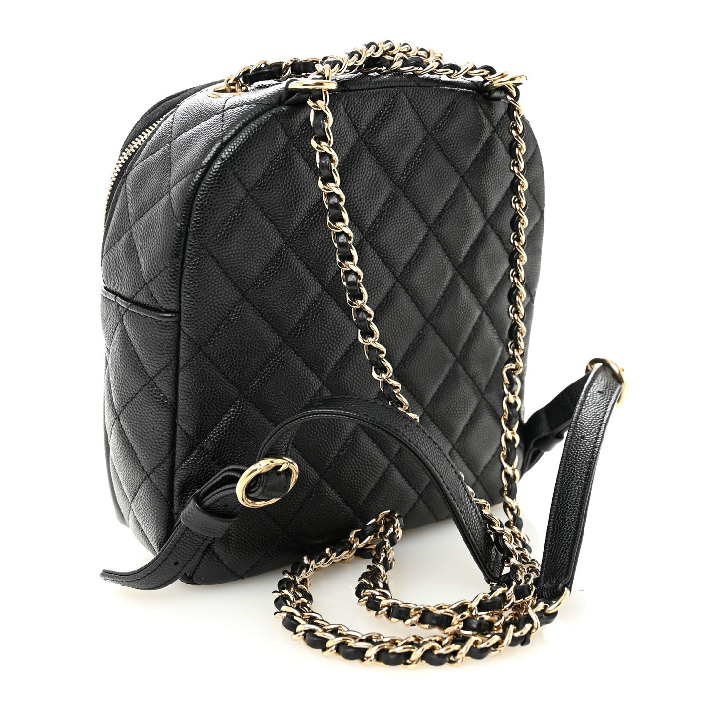 Caviar Quilted Small CC Day Backpack Black