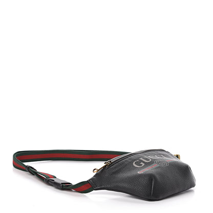 Gucci Grained Calfskin Small Logo Belt Bag Black 4 of 10